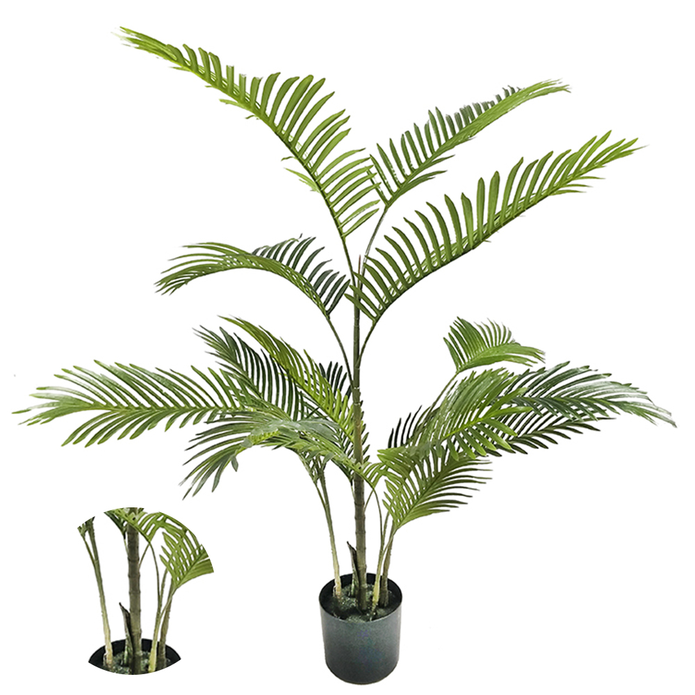 Indoor Decoration Lifelike Customized Planta Areca Palm Tree New Design Artificial Palm Areca Leaf