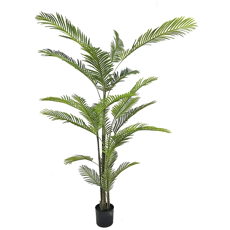Wedding Artificial Foliace Plastic Plants Areca Palm Tree For Indoor Decoration, Artificial Areca Palm Trees Plant