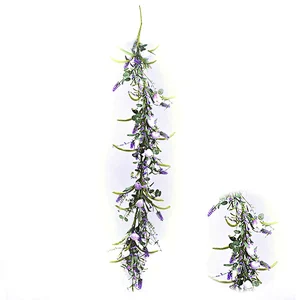 home decoration plant garland personalized spring Flower Lavernder with tulip garland