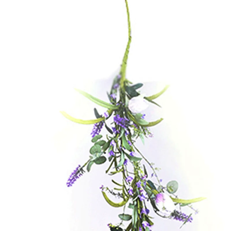 home decoration plant garland personalized spring Flower Lavernder with tulip garland