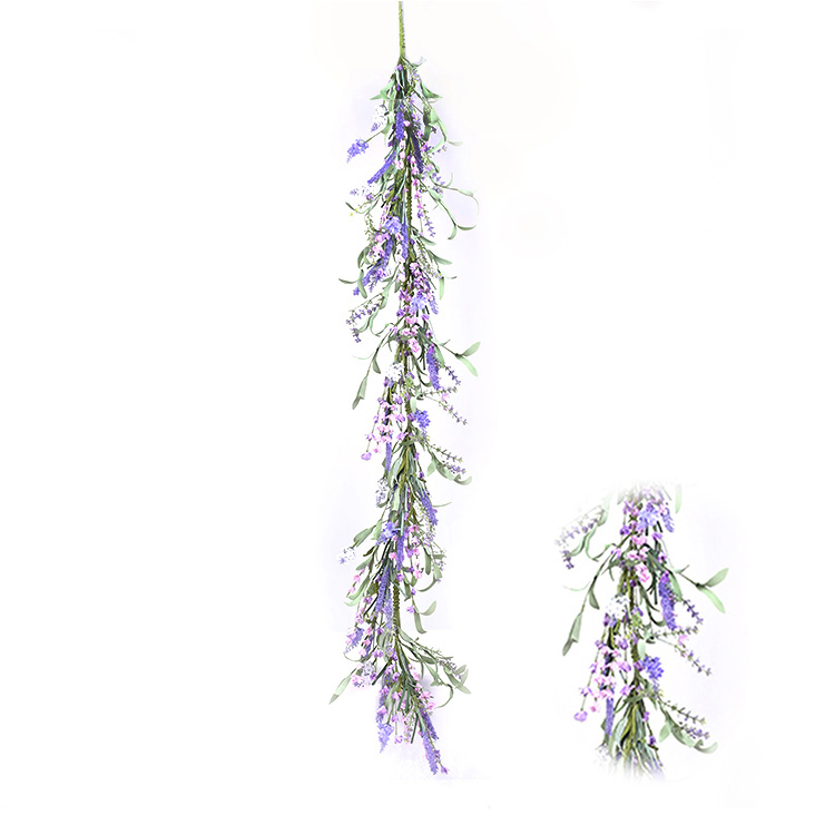 Colorful Hand Wrapped Spring Floral handmade Garland Arts And Crafts Lavender Garland