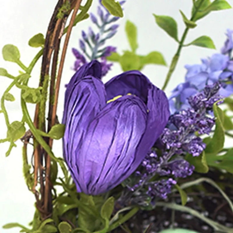 Colorful Easter Tulip Basket Bird Nest Handy Carfts Decoration Bird Nest Supplies