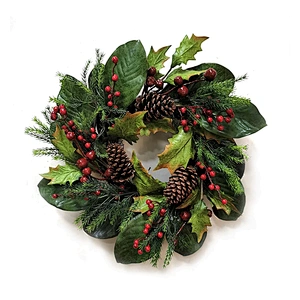 Christmas Gift Supplies Home Decor Wall Door Hanging Decoration Artifical Flower Wreath