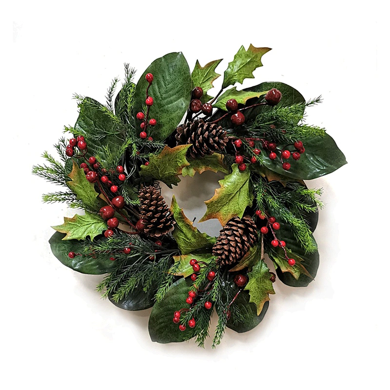 Christmas Gift Supplies Home Decor Wall Door Hanging Decoration Artifical Flower Wreath