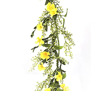 personalized Luxury spring Garland Real Touch Soft yellow dogwood artifical plant Garland