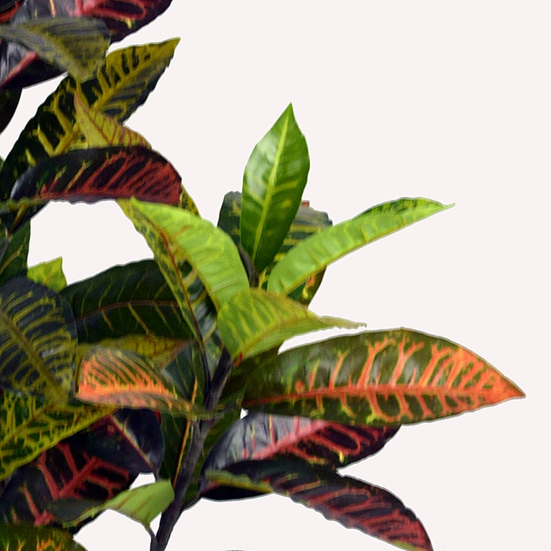 New Design Garden croton artificial leaves colored foliage tree plastic colored foliage for sale
