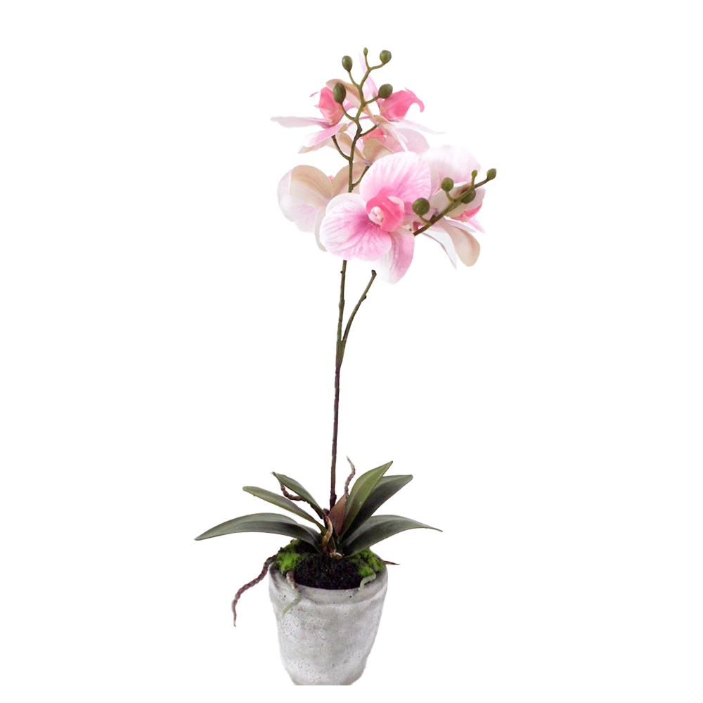 Artificial Flower  with Vase Vivid Orchid Flower real touch orchid flower with Pot for Home Office Decorations