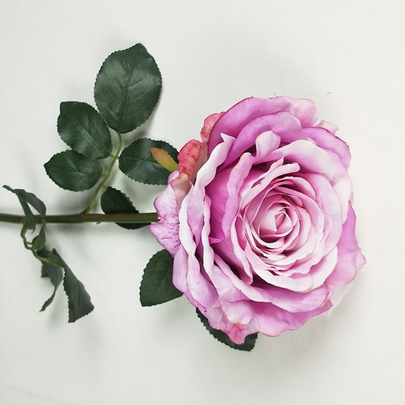 SIKYWAY:Hot sale Artificial silk rose single flowers spray for wedding home decoration spray 1001-2#FGMG-1T