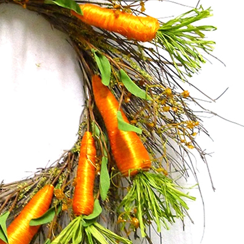 New Style Perfect Design Carrot Wreath Silkyway Spring Easter 24in Carrot Wreath With Twig Base