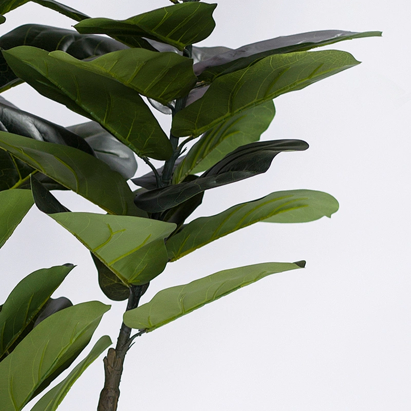 Artificial Foliace Plastic Fabric Faux Little Artificial Fiddle Leaf Fig Tree Ornamental Plants