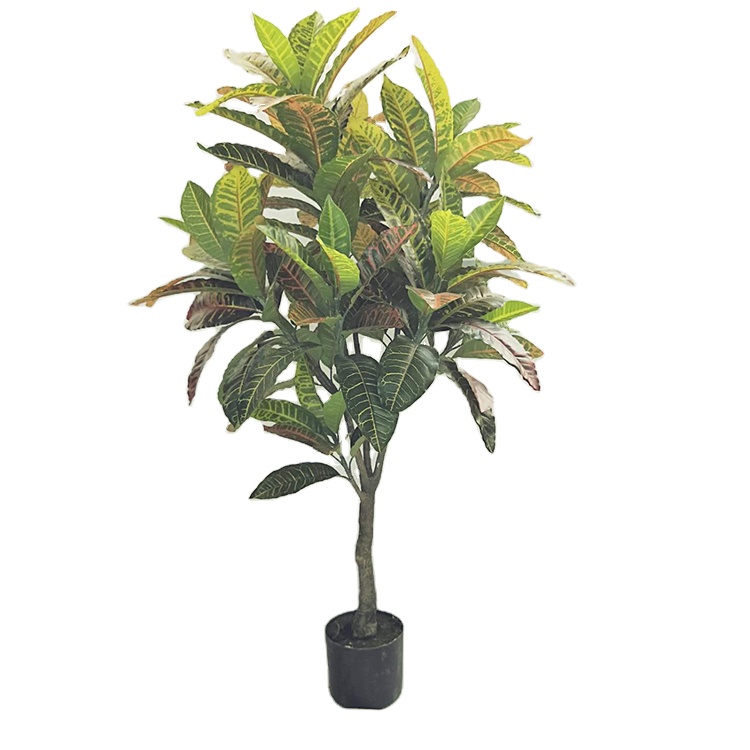 Good Supplier Artificial Codiaeum Plant Real Touch Codiaeum Variegatum Plant For Sale