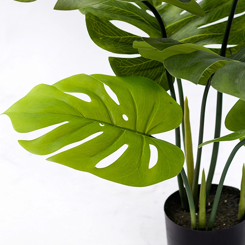 High Quality Customer Deliciosa Artificial Monstera Plastic Artificial Monstera Plant Leaf For Home