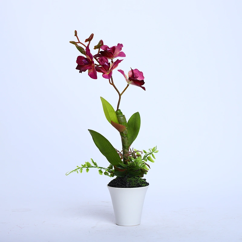 Home Wedding Decor Artificial Flowers Faux Water Cymbidium Orchid Butterfly Orchid