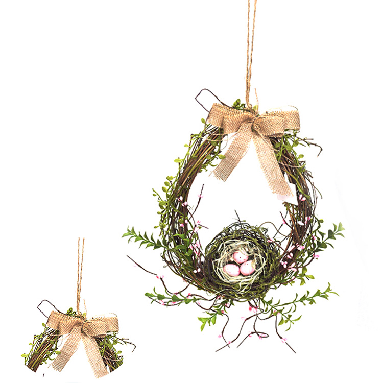 Hand Wrapped Real Touch Wreaths Personalized Spring Wreaths For Easter Decoration