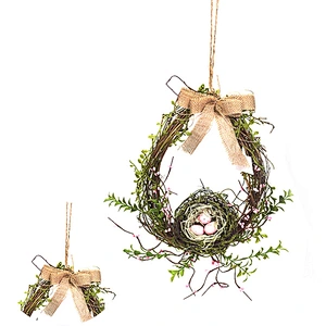 Hand Wrapped Real Touch Wreaths Personalized Spring Wreaths For Easter Decoration