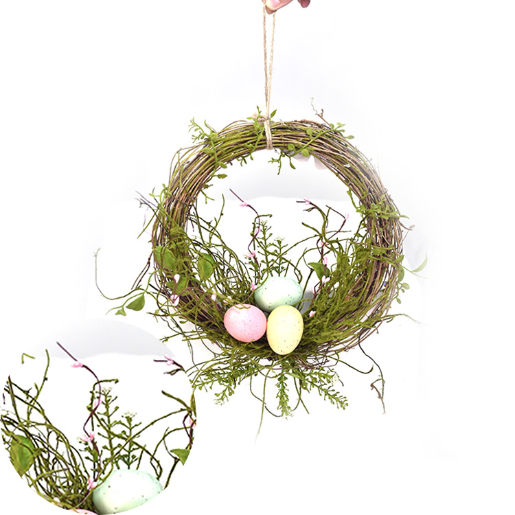 Wholesale Artificial Spring Easter Wreath Handy Carfts Egg With Berry Wreath