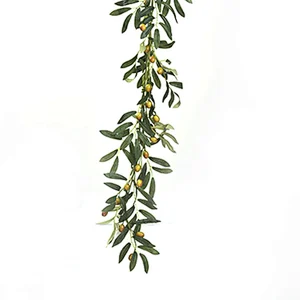 Colorful Real Touch Wild flower Garland decorations Oliver leaves with fruits garland