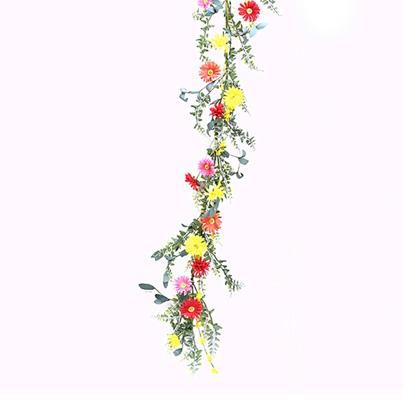 Hand Wrapped Spring Floral Daisy Garland artifical plant Garland For home Decoration