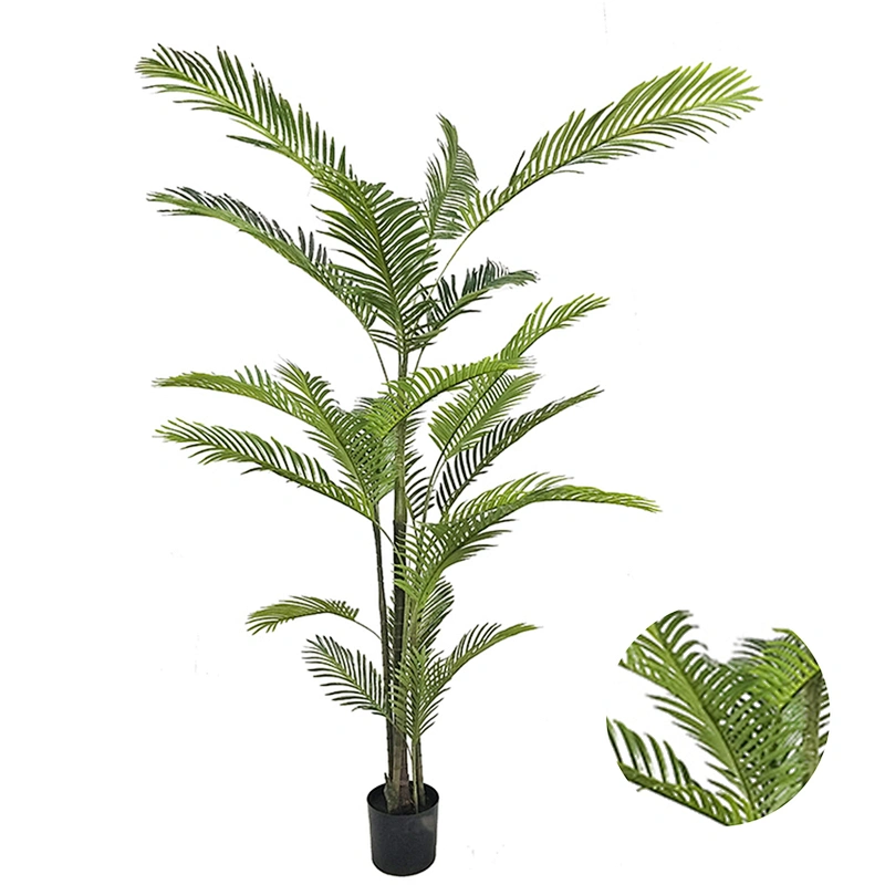 Eco-Friendly Artificial Green Areca Palm Plant Living Room Garden Decoration Real Wood Large Areca Palm