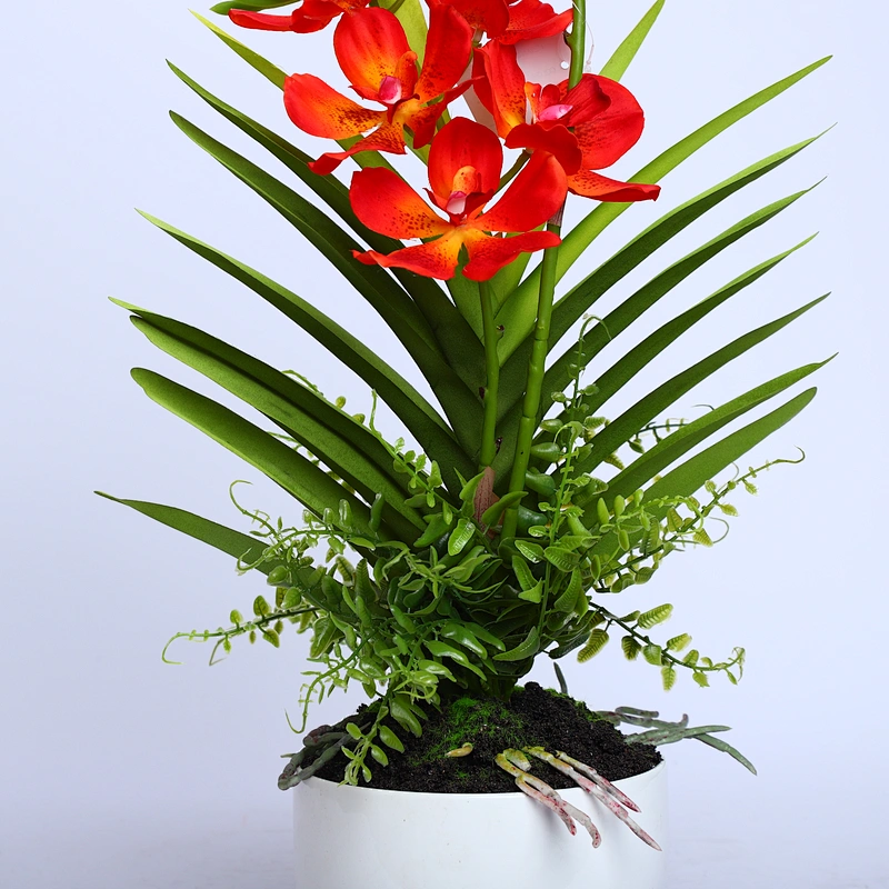 China Wedding Decor Orchid Assortment Artificial Flower Faux Water Orchid For Shop Supermarket Arrangement
