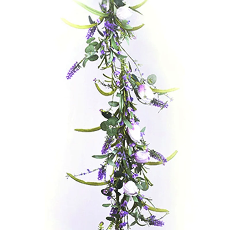 home decoration plant garland personalized spring Flower Lavernder with tulip garland