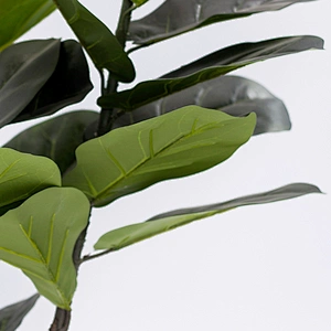 Artificial Real Greenery Touch Fiddle Tree Plant Decorative Indoor Outdoor Home Office Fiddle Leaf Tree
