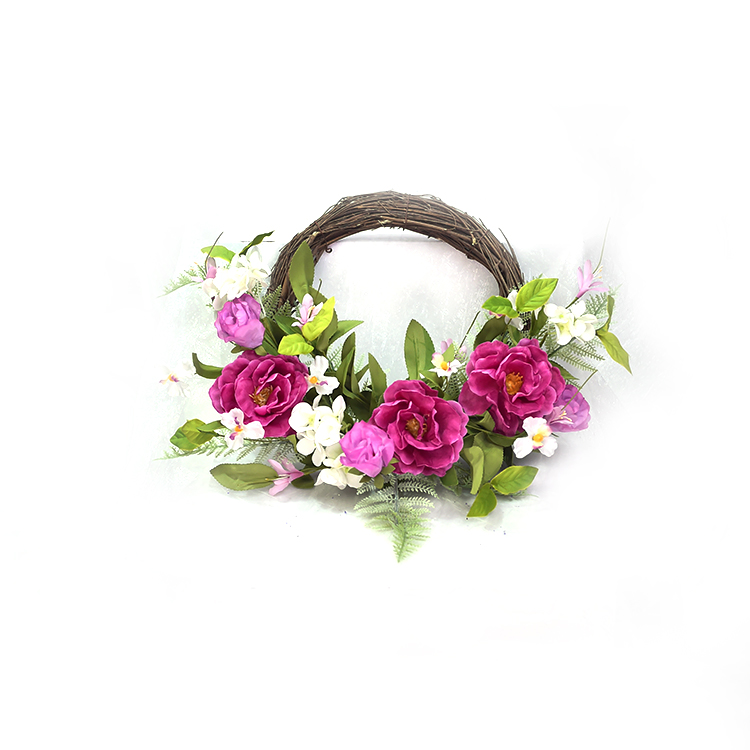 New Design Peony asst Hand wrapped wreath personalized Real Touch spring Flower half wreath