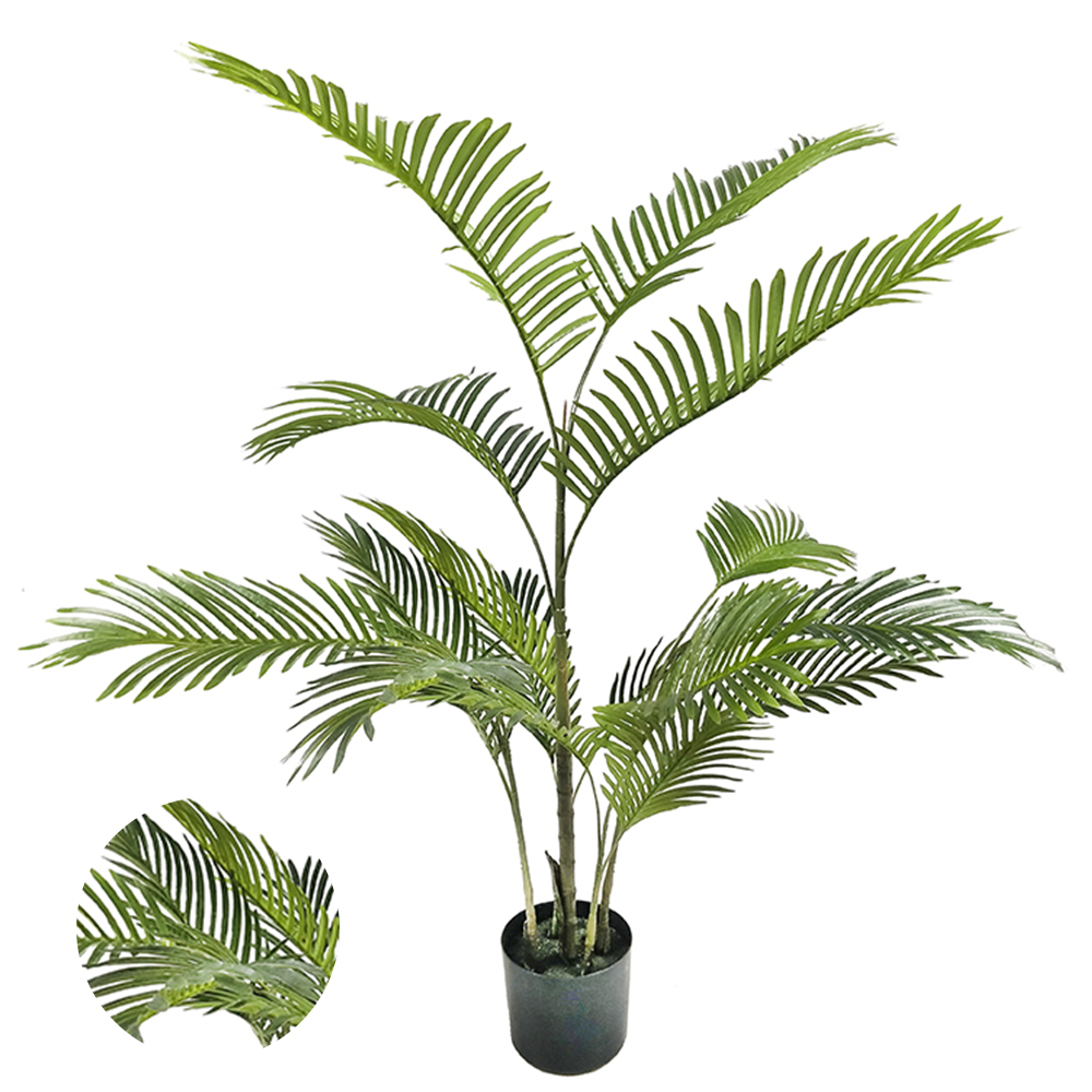 Home Decor Artificial Tree Areca Palm House Plant Potted Leaf Areca Palm Seedlings