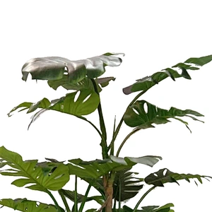 Manufacture Christmas Variegated Artificial Monstera Leaves Beautiful Quality Monstera Plant Tree
