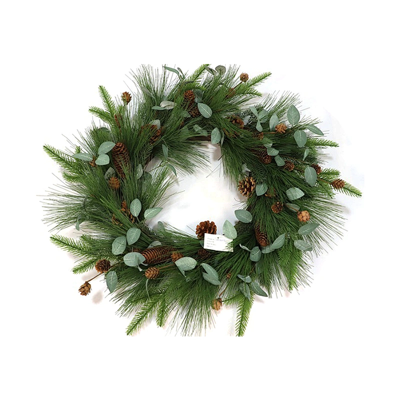 Best Sales Eco Friendly Garland Frame Hanging Decoration Plastic Christmas Wreath