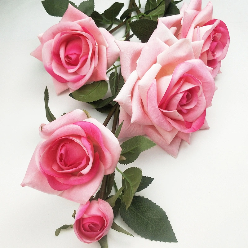 SILKYWAY ARTIFICIAL FLOWER WITH ROSE SPRAY 1001-DJM-5T