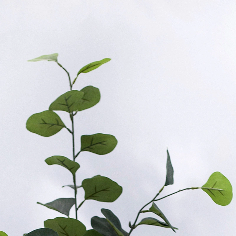 wholesale green artificial plant eucalyptus ficus bonsai artificial eucalyptus tree for hotel decoration