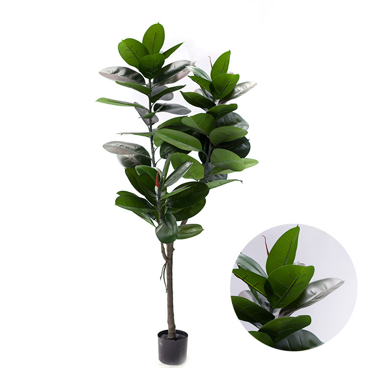 wholesale new design artificial rubber plant artificial big rubber trees for hotel