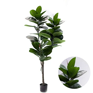 wholesale new design artificial rubber plant artificial big rubber trees for hotel