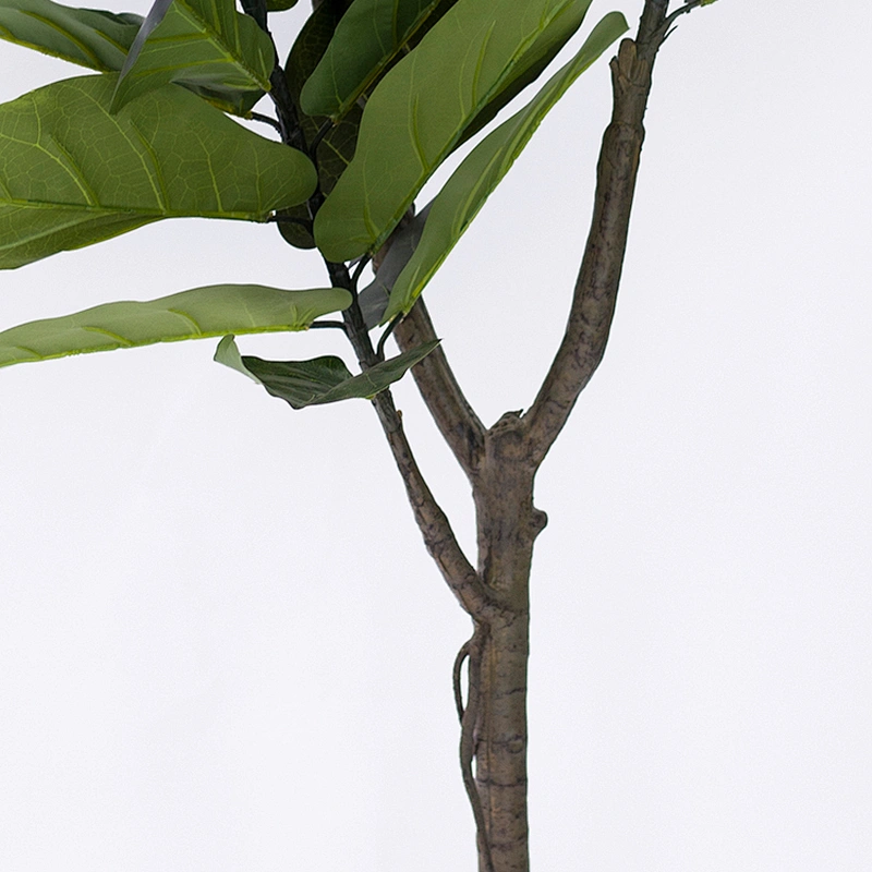 Artificial Foliace Plastic Fabric Faux Little Artificial Fiddle Leaf Fig Tree Ornamental Plants