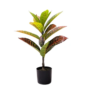 Good Supplier Artificial Codiaeum Plant Real Touch Codiaeum Variegatum Plant For Sale