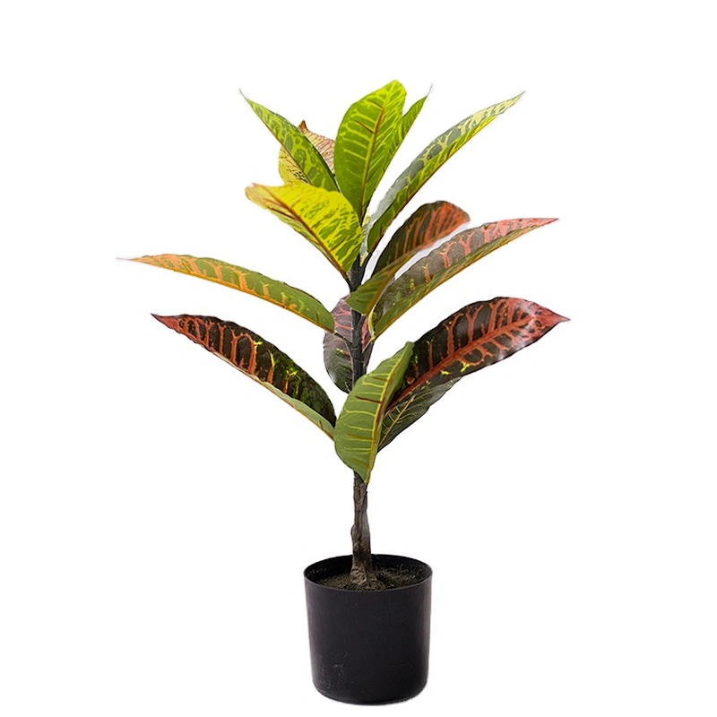 Good Supplier Artificial Codiaeum Plant Real Touch Codiaeum Variegatum Plant For Sale