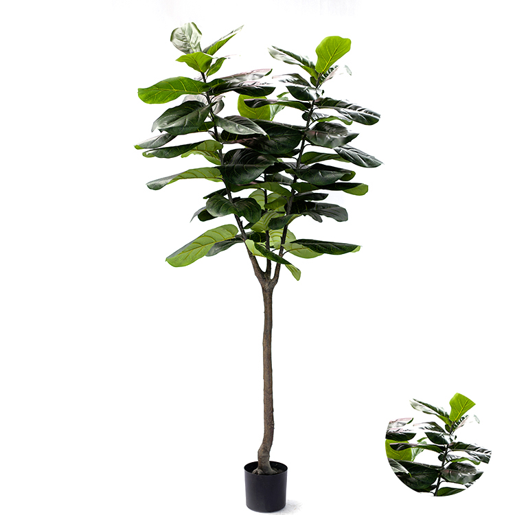 Chinese Artificial Ficus Lyrata Fiddle Plant Decor Banyan Potted Artificial Fiddle Leaf Fig Tree