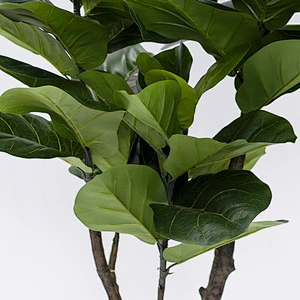 Wholesale Hand-Made Green Leaves Garden Fiddle Leaf Tree Artificial Indoor Ornamentation Fiddle Leaf Tree Plant