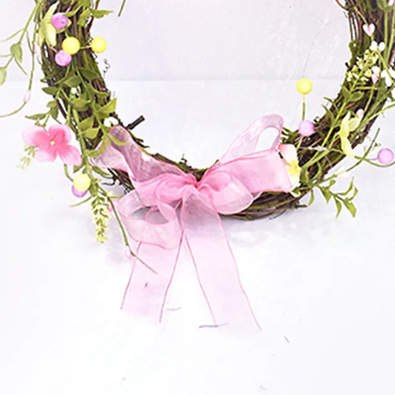 Ornamental Bunny Wreath with wild flower Real Touch Handy Carfts decorative wreaths