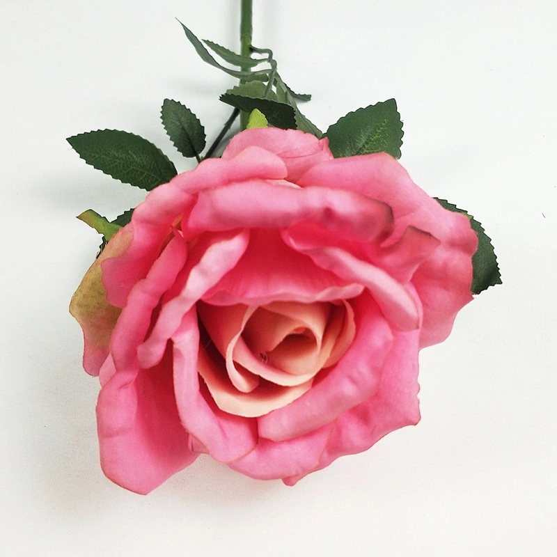 SIKYWAY:Hot sale Artificial silk rose single flowers spray for wedding home decoration spray 1001-XZMG-1T