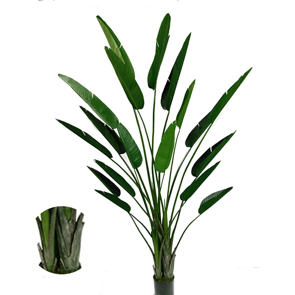 Manufacturer Green Palm Banana Tree Leaves Artificial Spotted Banana Trees For Decoration