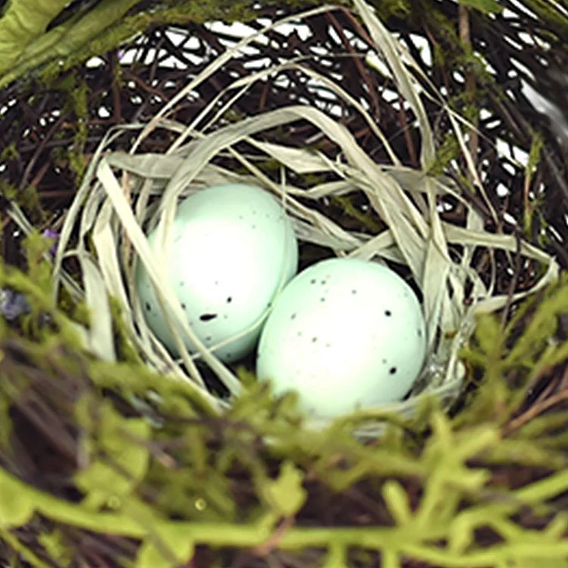Factory Supply Easter Tulip Lavender Basket Spring Floral Egg With Tulip Bird Nest Basket