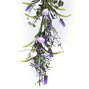 home decoration plant garland personalized spring Flower Lavernder with tulip garland