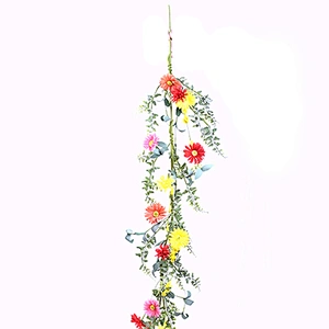 Hand Wrapped Spring Floral Daisy Garland artifical plant Garland For home Decoration