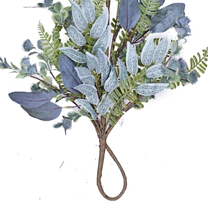 Artifical Real Touch Spring Greenery Teardrop Ornamental Hand wrapped Eucalyptus teardrop
