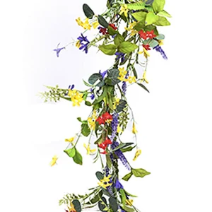 Hand Wrapped artificial Spring Floral garland decoration Handy Carfts simulation Garland