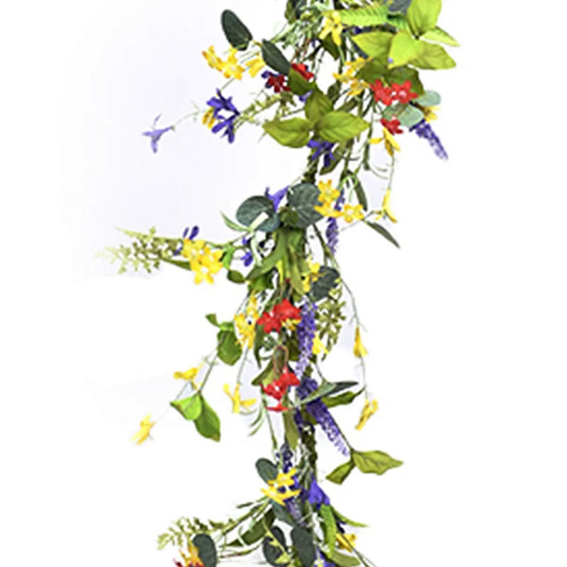 Hand Wrapped artificial Spring Floral garland decoration Handy Carfts simulation Garland