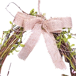 Hand Wrapped Spring Floral Egg Wreath Decoration Easter Candle Ring Wreath For Sale