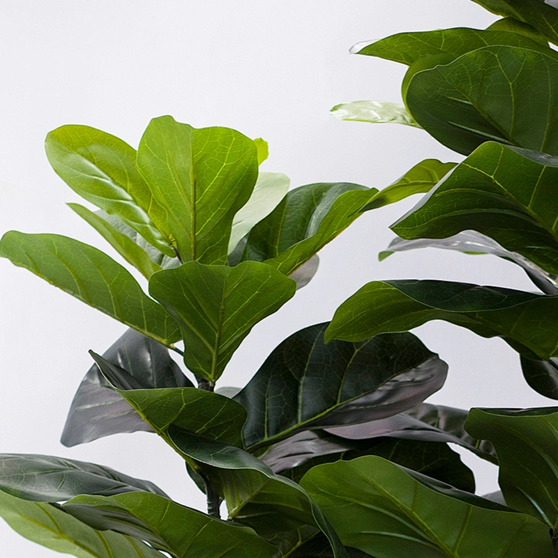 Wholesale Hand-Made Green Leaves Garden Fiddle Leaf Tree Artificial Indoor Ornamentation Fiddle Leaf Tree Plant